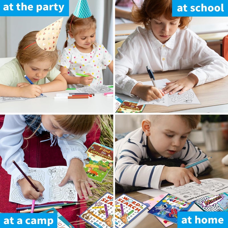 Kalysky 24 Mini Activity Books for Kids Party Favors Ages 4-8 8-12,Fun and Challenges Include Mazes, Dot to Dot,Word Search, Word Scramble and More for Goodie Bag Stuffer Classroom Activity - Image 5